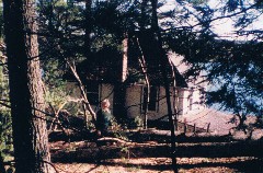 Alice Haydock Bennett behind camp